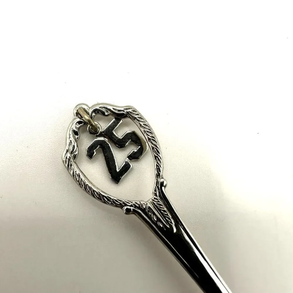 Happy 25th anniversary demitasse collector spoon